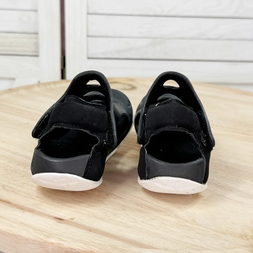 Nike Sunray Project 3 Rubber Sandals Black‎ White Toddler 8